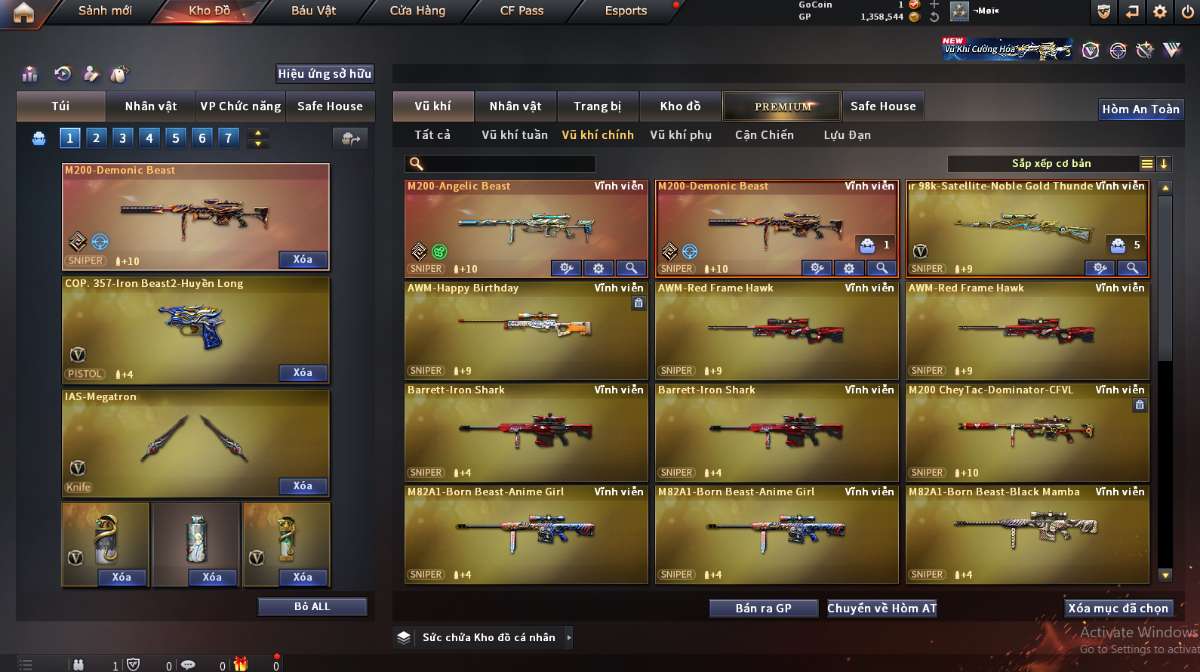 shop acc cf uy tin gia re